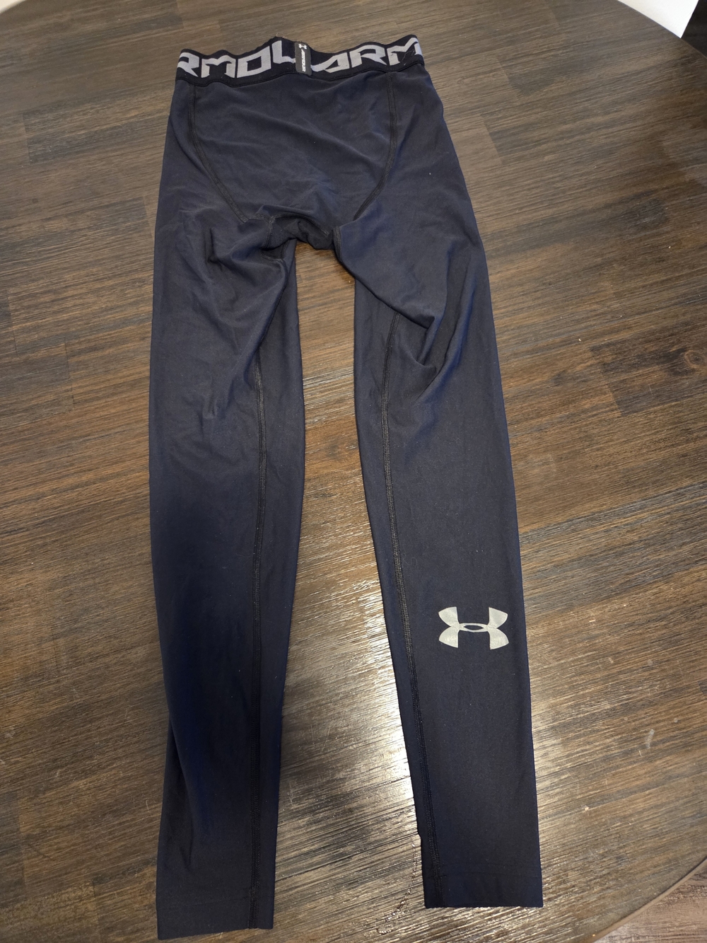Under Armour Black Shorts with Gray Logo Waistband